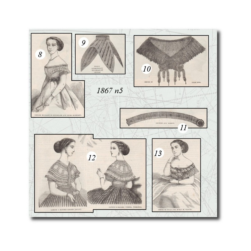 Corsage décolleté en mousseline avec ruche de rubans