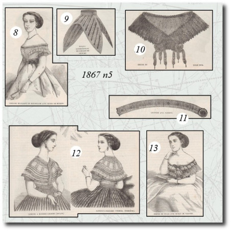 Corsage décolleté en mousseline avec ruche de rubans