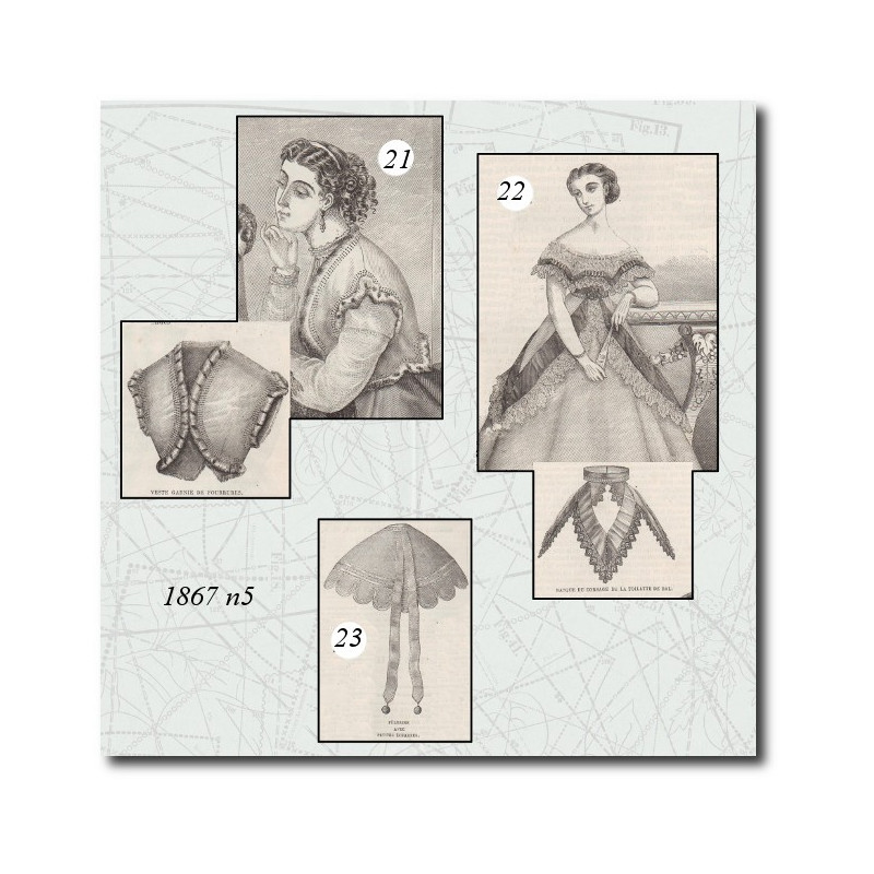 Corsage et berthe d’une toilette de bal