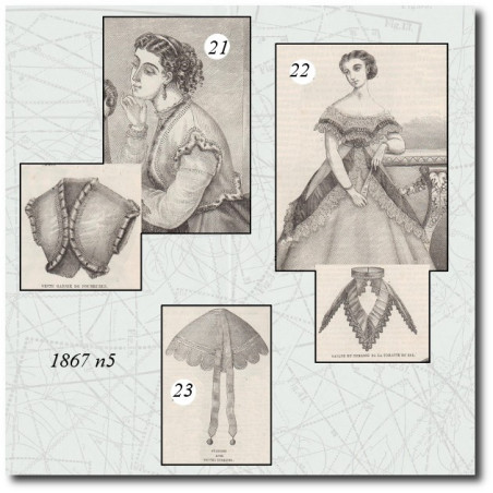 Corsage et berthe d’une toilette de bal