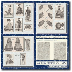 1867 N°21 Sewing patterns...