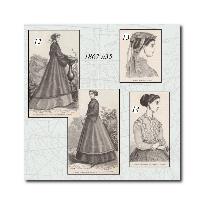 Corsage en nansouk avec garniture en toile