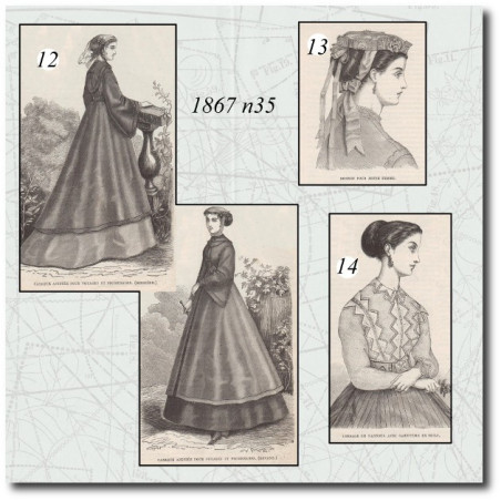 Corsage en nansouk avec garniture en toile