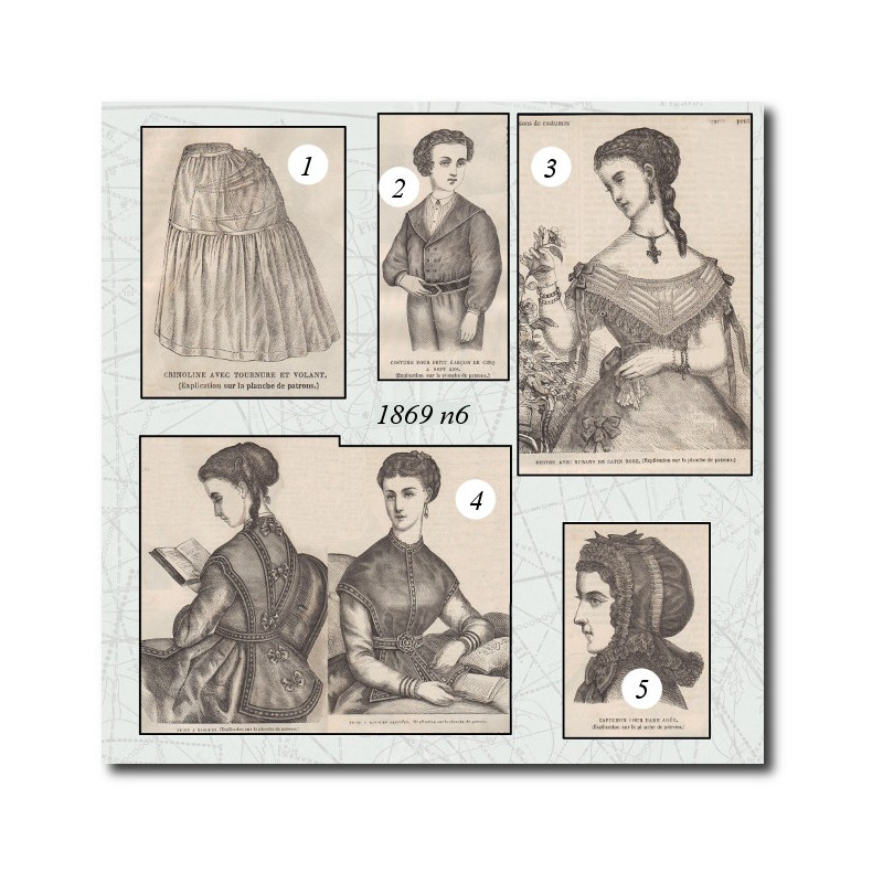 Crinoline avec tournure et volant