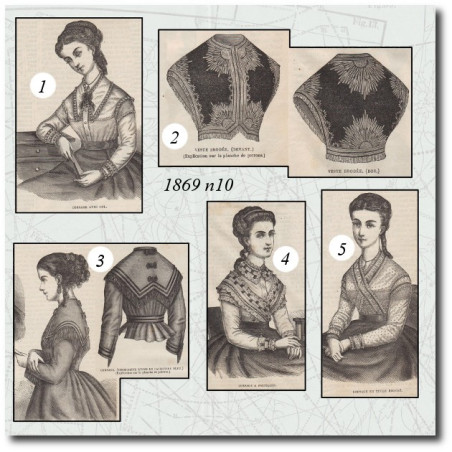 Corsage en tulle broché