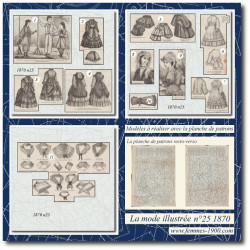 1870 N°25 Sewing patterns...