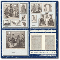 1870 N°27 Sewing patterns...