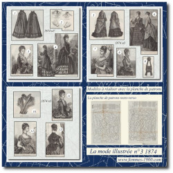 1874 N°3 Patrons A4 La mode...