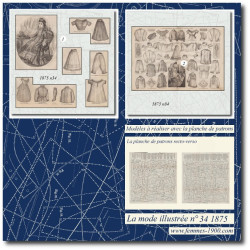 1875 N°34 Sewing patterns...