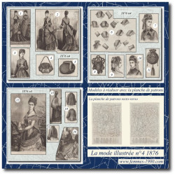 1876 N°4 Patrons A4 La mode...