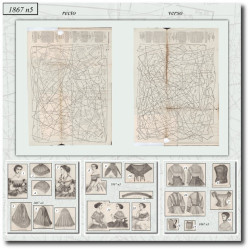 1867 N°5 Patrons  La mode...