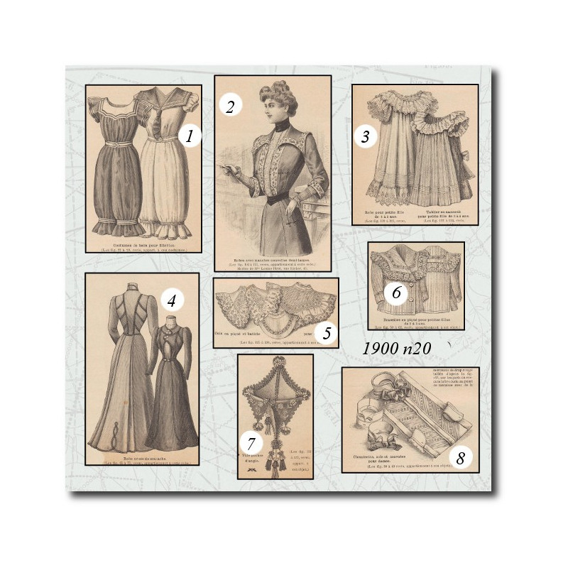 Patrons de costumes de bains 1900