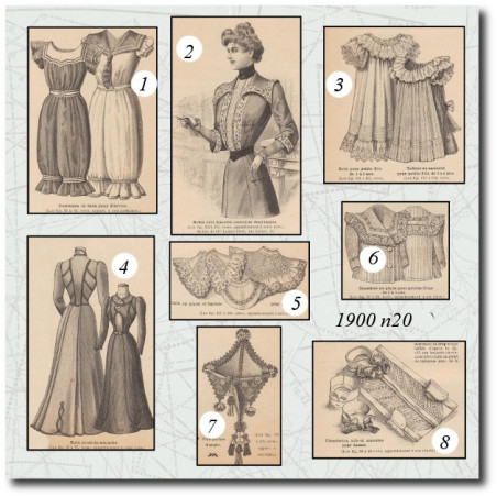 Patterns of bath costumes 1900