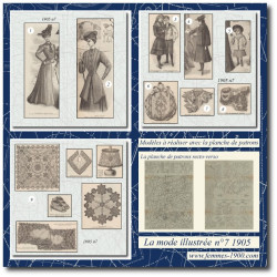 1905 N°7 Patrons A4 La mode...