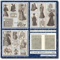 1905 N°12 Sewing patterns...