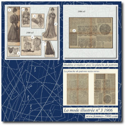 1906 N°3 Patrons A4 La mode...