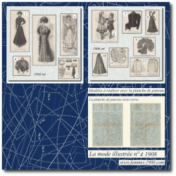 1908 N°4 Patrons A4 La mode...