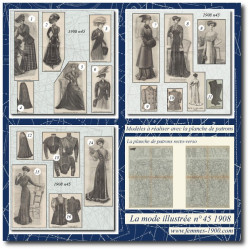 1908 N°45 Sewing patterns...