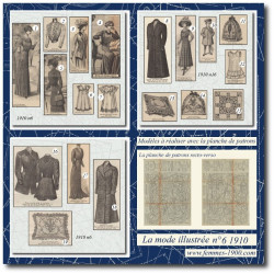1910 N°6 Patrons A4 La mode...