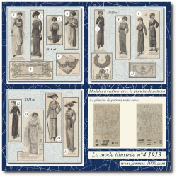 1913 N°4 Patrons A4 La mode...