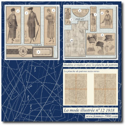 1918 N°12 Sewing patterns...