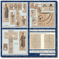 1918 N°30 Sewing patterns...