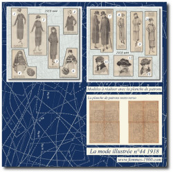 1918 N°44 Sewing patterns...