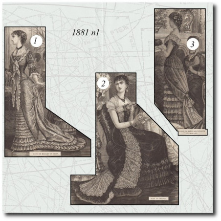 Robe en brocart et satin
 Robe en peluche
 Robe en satin merveilleux et brocart