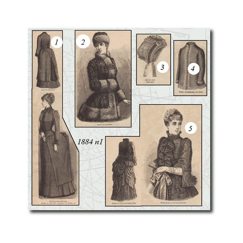 Robe en drap
 Paletot en astrakan