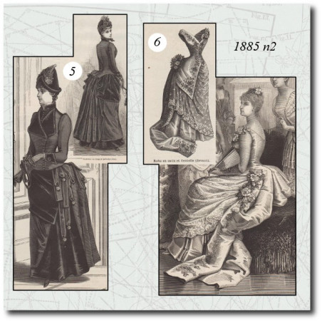 Costume en drap et peluche
 Robe en satin et dentelle
