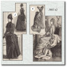 Costume en drap et peluche
 Robe en satin et dentelle