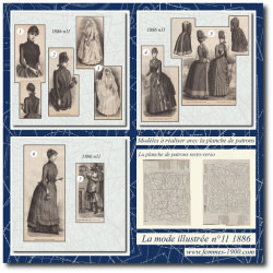 1886 N°11 Sewing patterns...