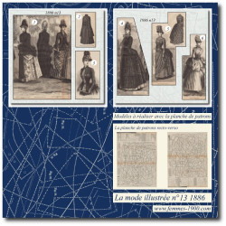 1886 N°13 Sewing patterns...