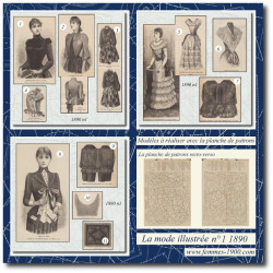 1890 N°01 Sewing patterns...