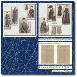 1890 N°03 Sewing patterns...
