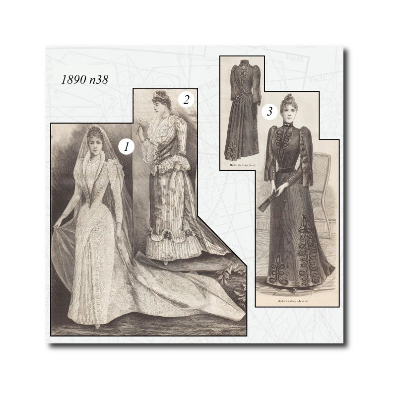 Coat in cloth trimmed with fur 1890