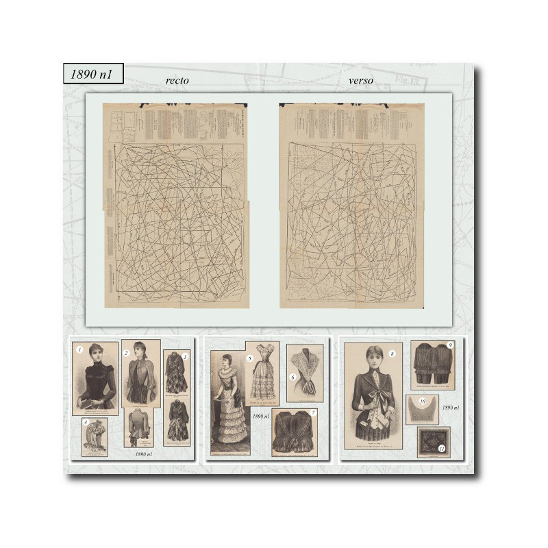 Patrons de couture de 1890 1