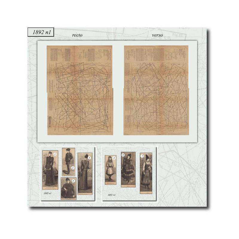 Patrons de couture de 1892 1